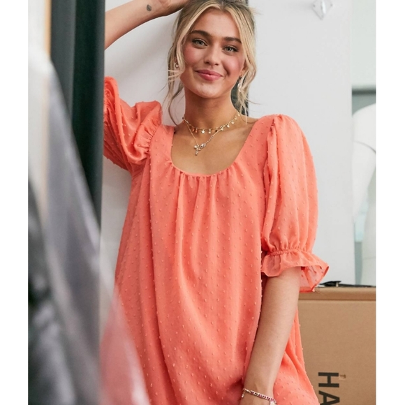 ASOS Dresses & Skirts - 🏅Host Pick🥇 Asos Textured Swing Dress in Coral